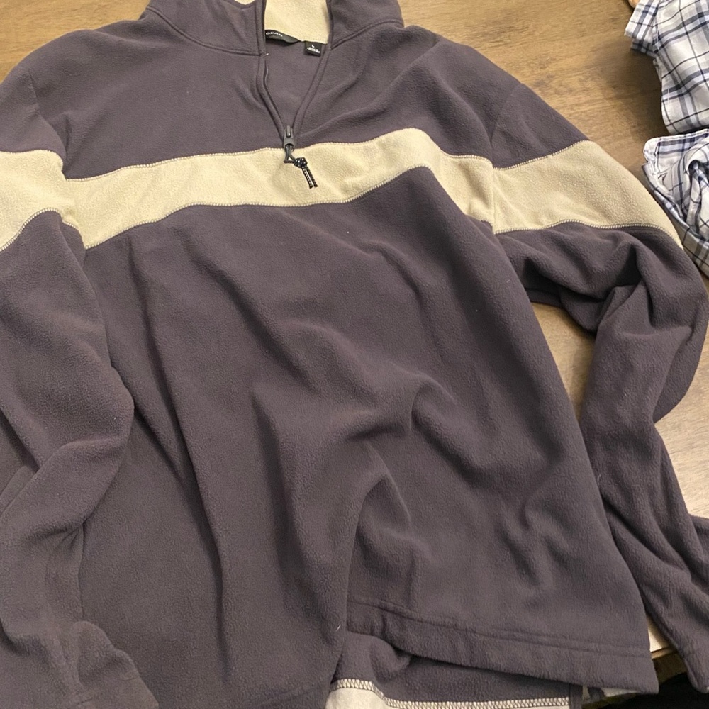 Tek Gear Men's Zip-Up Sweater - Brown and Tan